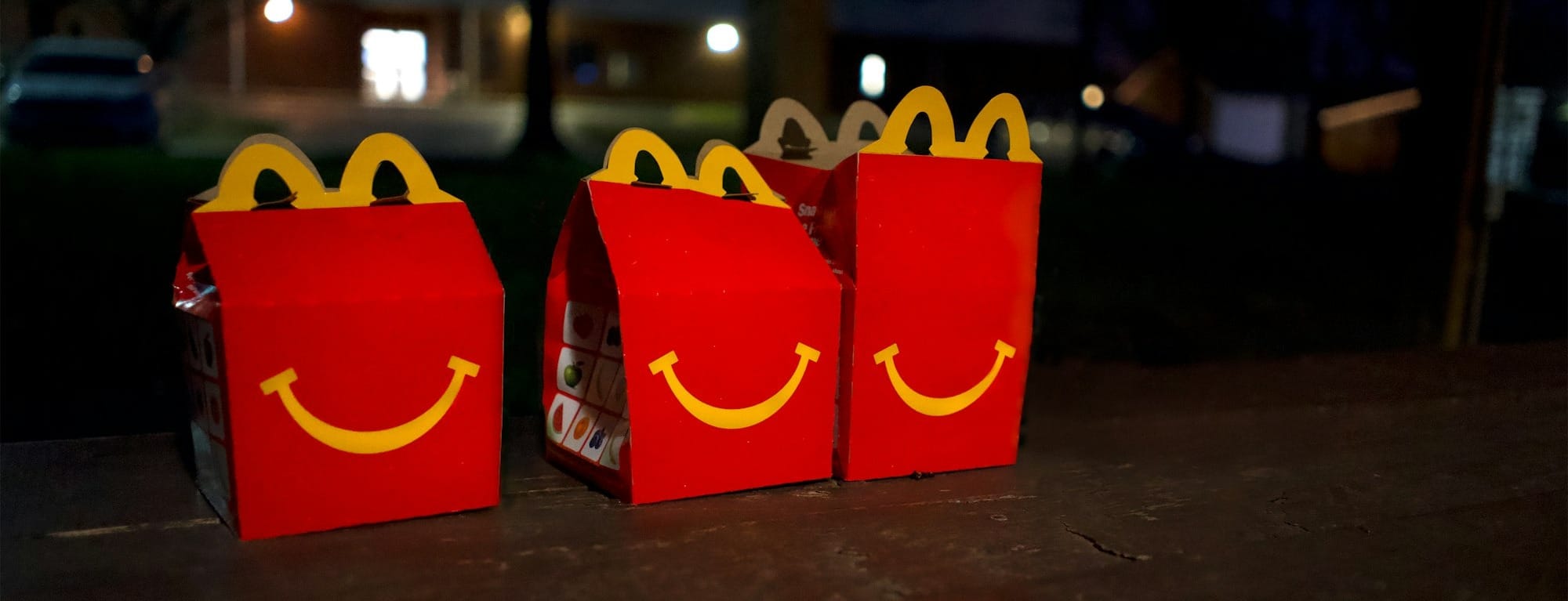 two red and yellow mcdonalds boxes